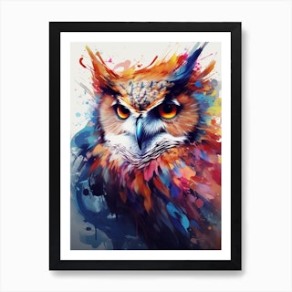 Colorful Owl 10 Art Print by Bella Luna - Fy