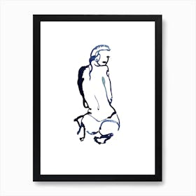 Blue Woman 8 Art Print