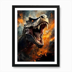 Dinosaur Wars Art Print