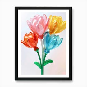 Dreamy Inflatable Flowers Carnations 7 Art Print