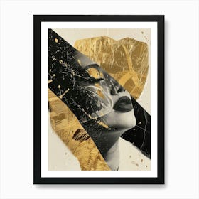 Gold And Black 62 Art Print