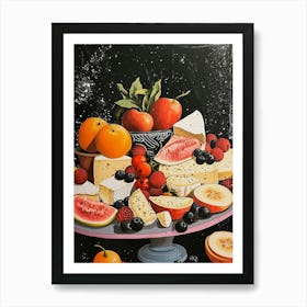 Art Deco Charcuterie Board Art Print