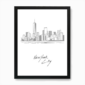 New York City Skyline 1 Art Print