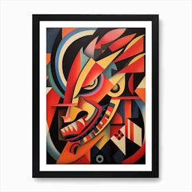 Dragon Abstract Pop Art 8 Art Print