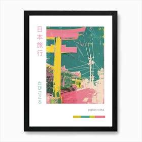 Hiroshima Retro Duotone Silkscreen Poster 1 Art Print