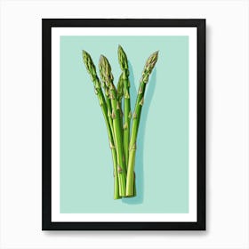 Asparagus Summer Illustration 3 Art Print