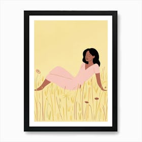 Woman In The Field Art Print