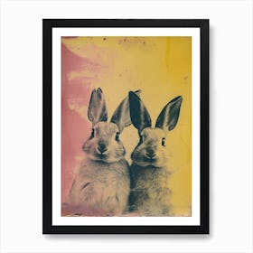 Bunnies Polaroid Inspired 1 Art Print