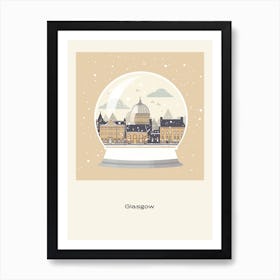 Glasgow United Kingdom Snowglobe Poster Art Print