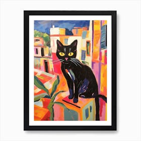 Painting Of A Cat In Valencia Spain 2 Art Print