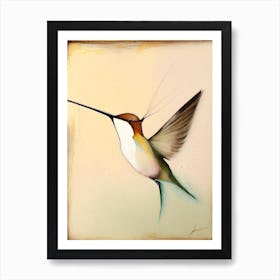 Hummingbird Symbol Abstract Painting Art Print