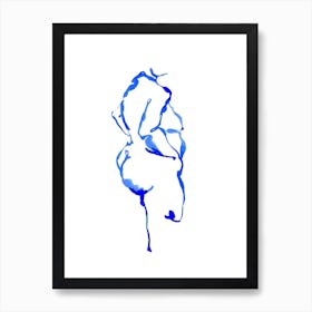Blue Woman 12 Art Print