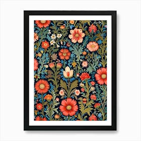 William Morris Floral Pattern 2 Art Print