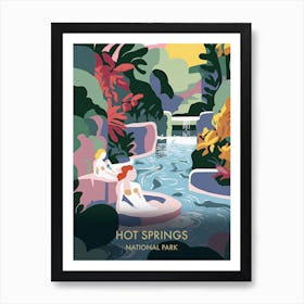 Hot Springs National Park Travel Poster Matisse Style 4 Art Print