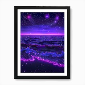 Purple Night Sky 1 Art Print