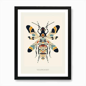 Colourful Insect Illustration Yellowjacket 15 Poster Art Print