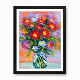 Daisies 2 Matisse Style Flower Art Print