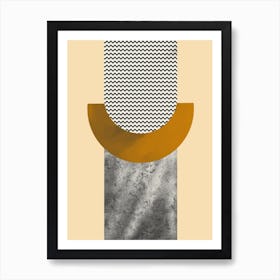 Marble With Geometrical Ring Art Print