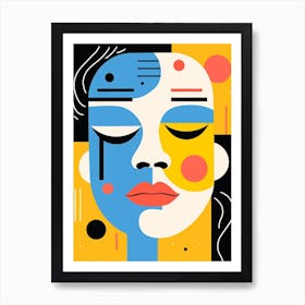 Face Pattern Illustration 1 Art Print