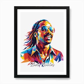 Stevie Wonder 03 Portrait Music Icon WPAP Pop Art Style Art Print