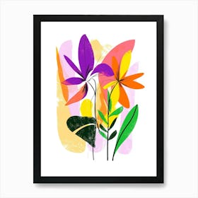 Abstract Flowers 9 Art Print