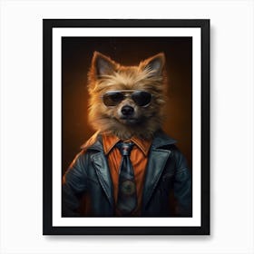 Gangster Dog Norwich Terrier Art Print