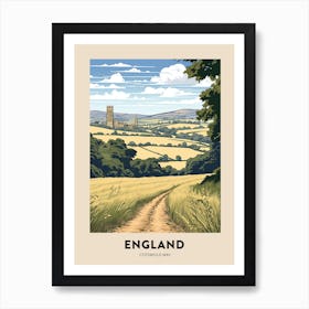 Cotswold Way England 3 Vintage Hiking Travel Poster Art Print