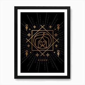 Virgo — Zodiac geometric Art Print