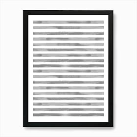 Gray And White Stripes Art Print