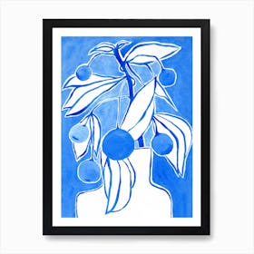 Blue Cherry 1 Art Print