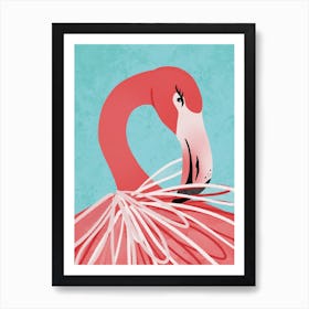 Pink Flamingo Art Print