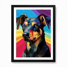 Dog Abstract Pop Art 2 Art Print