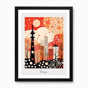 Poster Of Berlin, Illustration In The Style Of Pop Art 2 Art Print