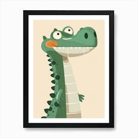 Cartoon Alligator Art Print