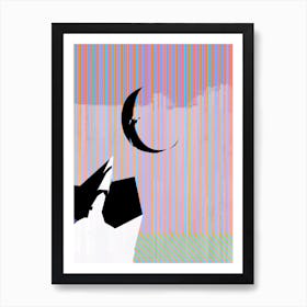 Moon Stripe Art Print