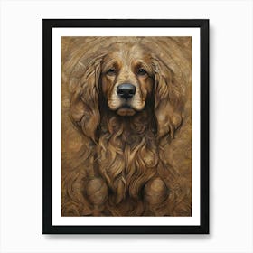 Abstract Art Of Golden Dog Art Print