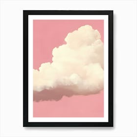 Cloud Wall Art Painting Pink Sky Print Detail A Art Print