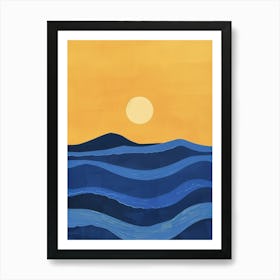 Sunset Over The Ocean 32 Art Print