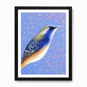 Swallow Pointillism Bird Art Print