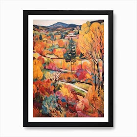 Autumn Gardens Painting Fredriksdal Museum And Gardens Sweden 1 Art Print