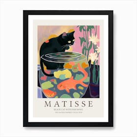 Cat And Fishbowl Matisse Inspired Art Print