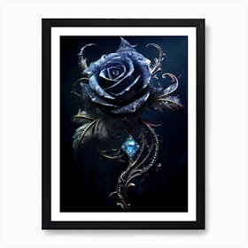 Dark Rose Art Print