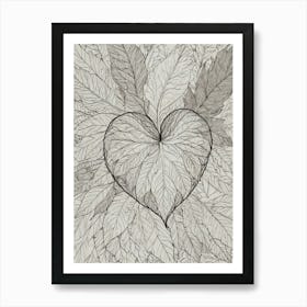 Heart Of Leaves 3 Art Print