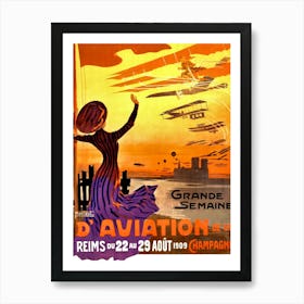 Grande Semaine, Vintage Aviation Poster Art Print