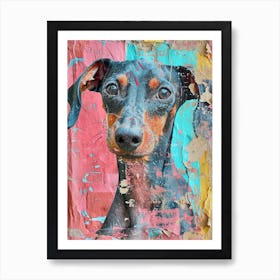 Kitsch Dachshund Collage 3 Art Print