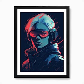 Symbiosis, cyberpunk Art Print