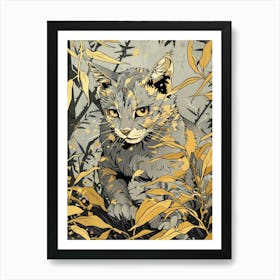 Cat Precisionist Illustration 2 Art Print