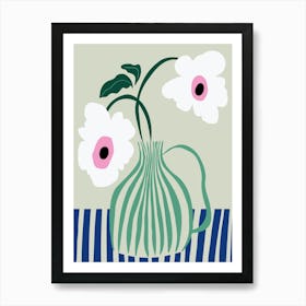 Floral Pottery Delight Art Print