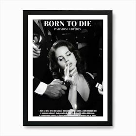 Born To Die Lana Del Rey Art Print