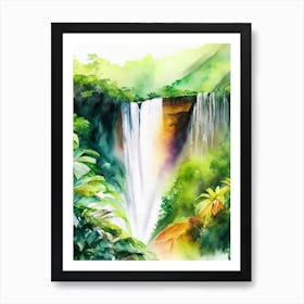 Kaieteur Falls, Guyana Water Colour  (1) Art Print